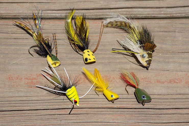 Fly-Fishing Popper Bodies with Hooks