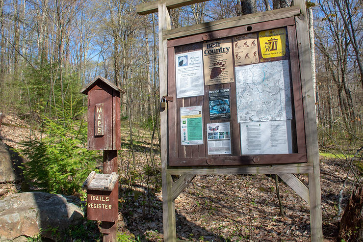 Hickory Creek Wilderness Trails Register, Maps, and Signs