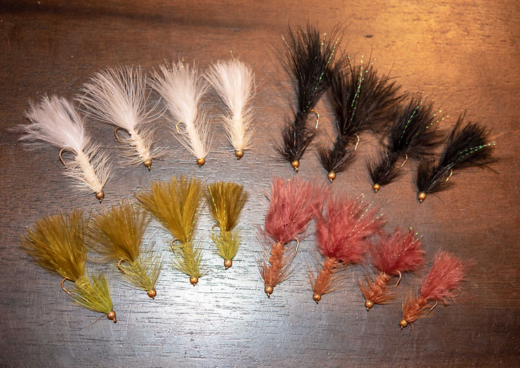Woolly buggers in a variety of colors are a must for fall fly fishing