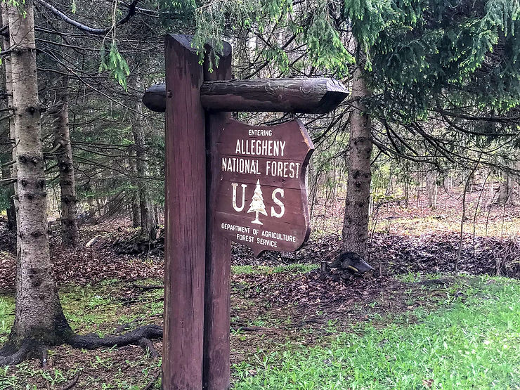 Allegheny National Forest Entrance Sign