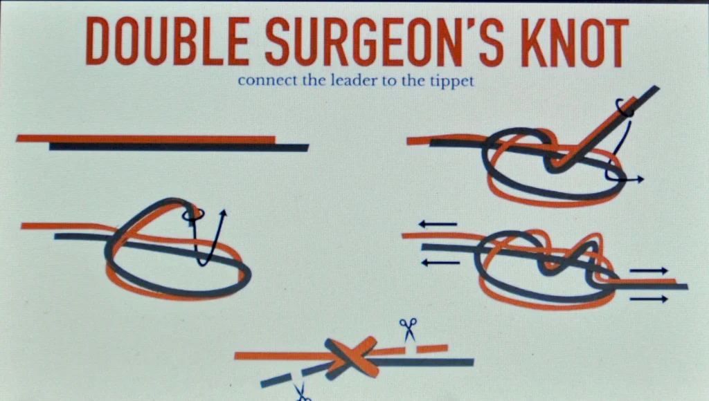 Double Surgeon's Knot Tying Diagram