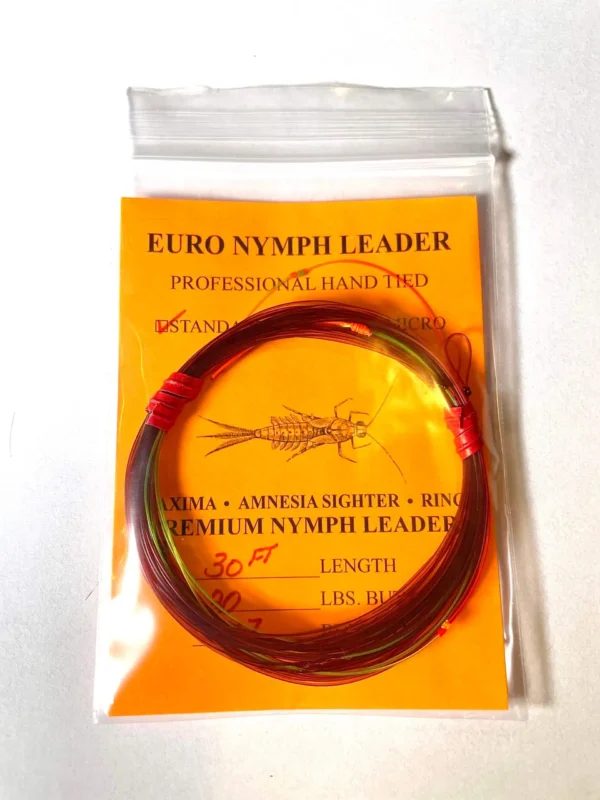 Euro Nymph Mono Rig Leader in package