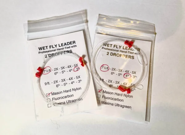 Wet Fly Leader with 2 Droppers in package