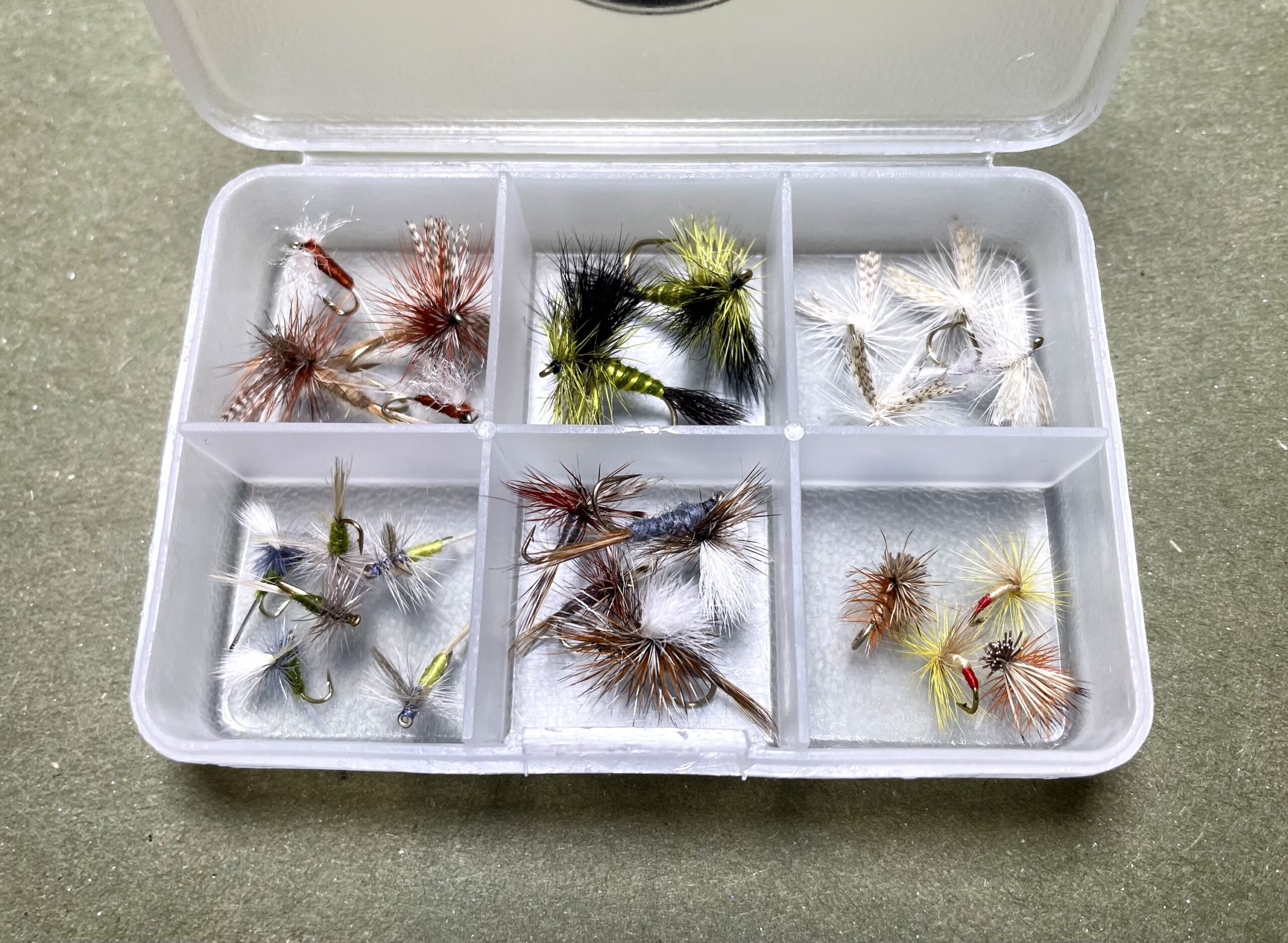 Assortment – May/June Essential Dry Flies – 24 flies with box – Dark Skies Fly  Fishing