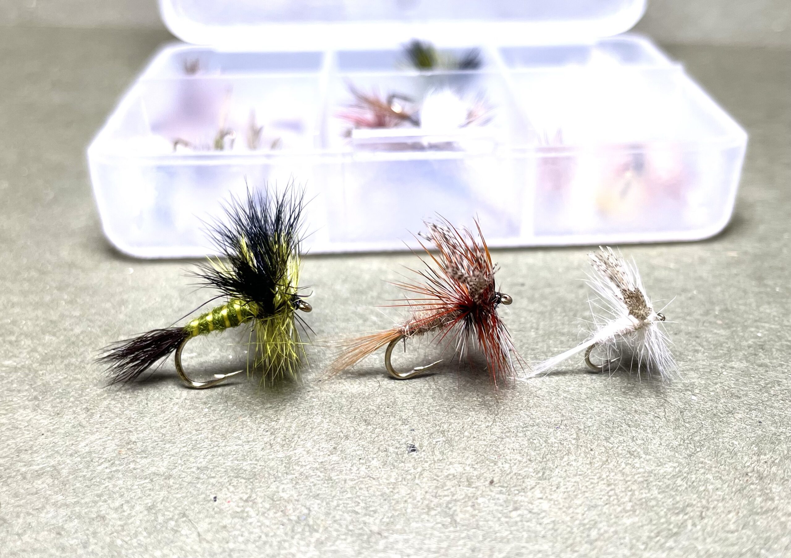 Assortment – May/June Essential Dry Flies – 24 flies with box