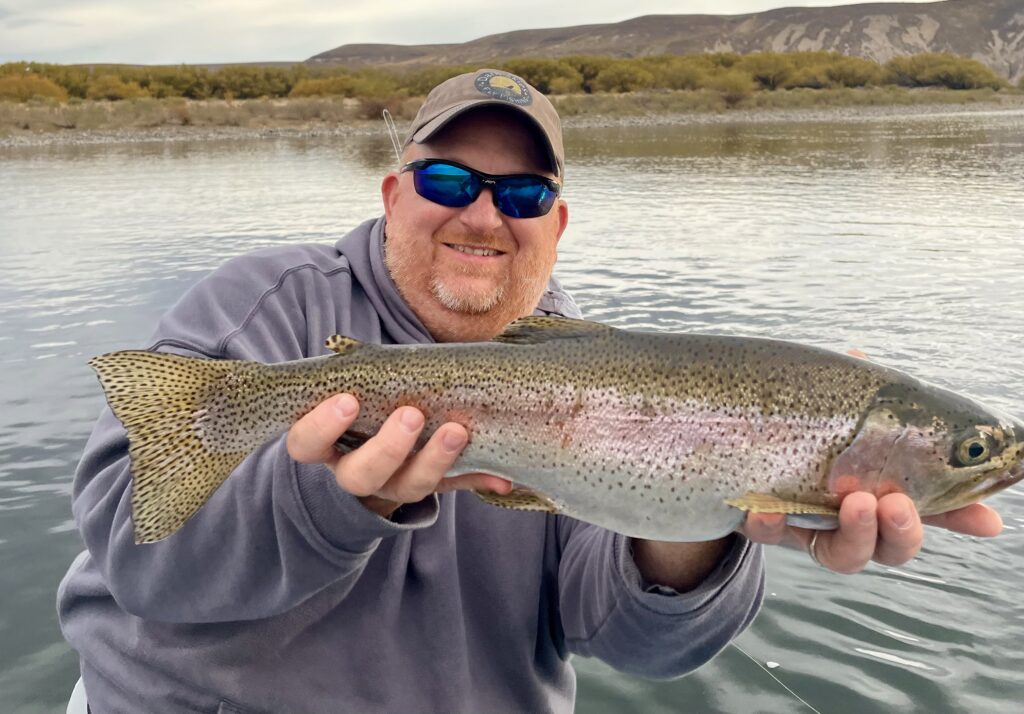 Ralph Scherder with big rainbow trout