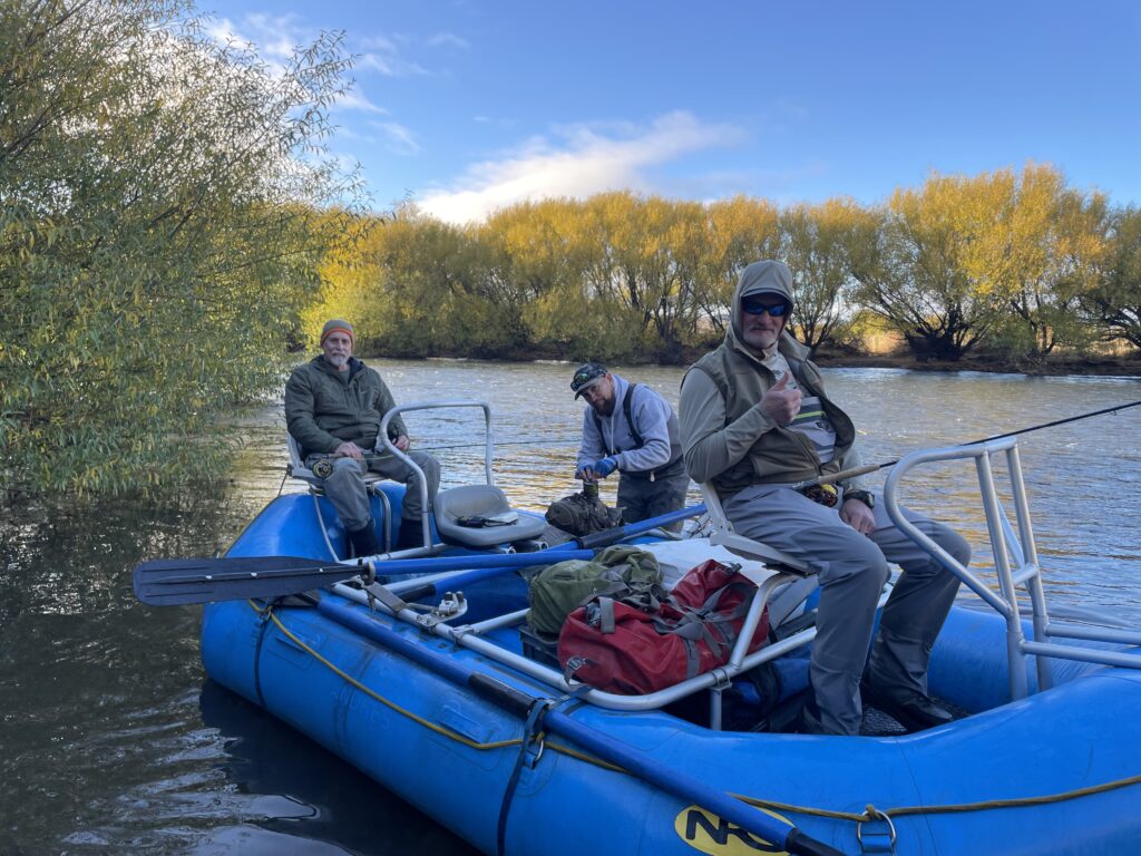 anglers in a raft